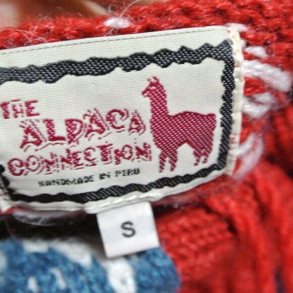 Alpaca Connection handmade hooded sweater - Picture 3 of 3